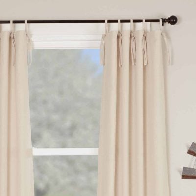 market place natural tie top panels set of two farmhouse drapes