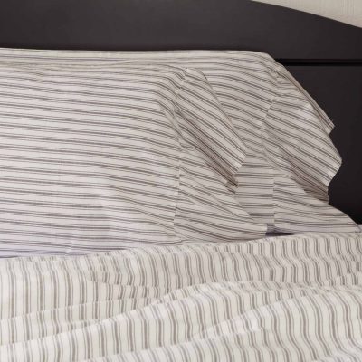 timeless ticking gray ruffled shams set of two farmhouse pillow covers