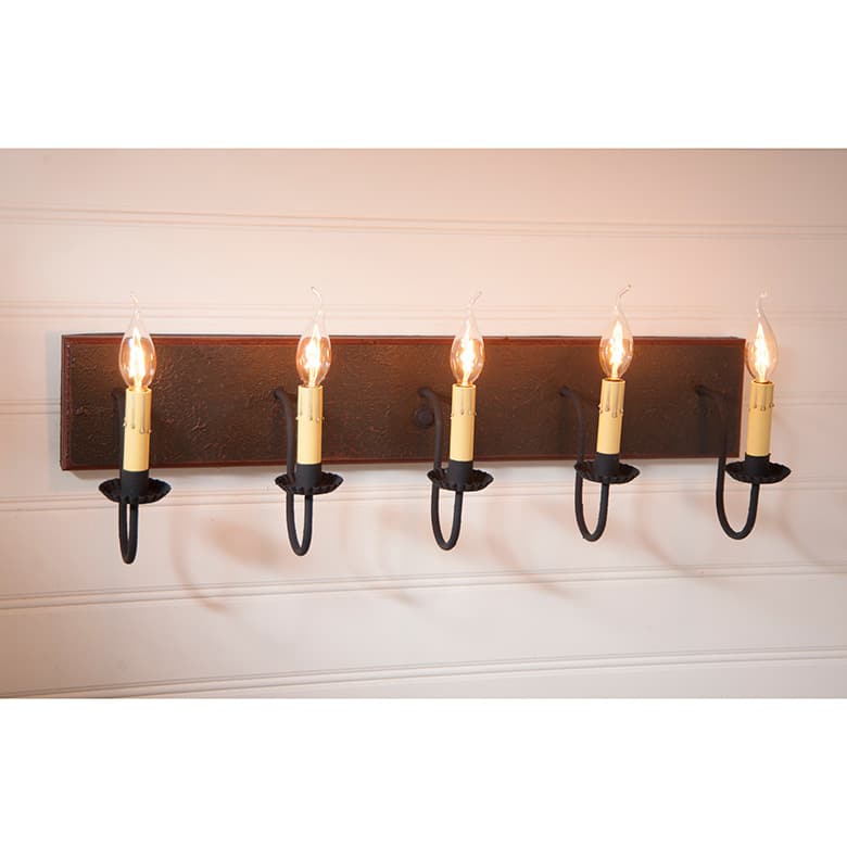 Five Arm Vanity Light in Americana Colors - Image 3