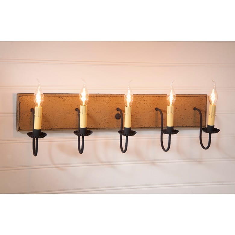 Five Arm Vanity Light in Americana Colors - Image 4