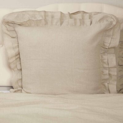 provincial linen natural euro sham farmhouse pillow cover