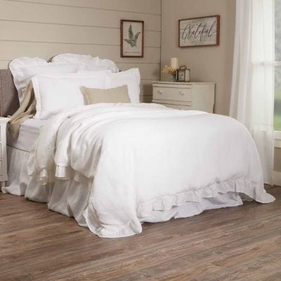 provincial linen white duvet cover king farmhouse king bed cover