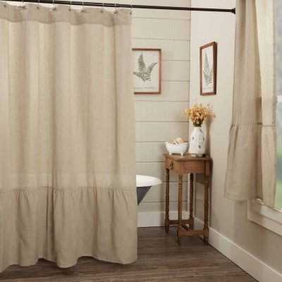 Provincial Linen Natural Shower Curtain
