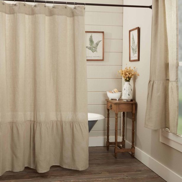 Provincial Linen Natural Shower Curtain Piper Classics