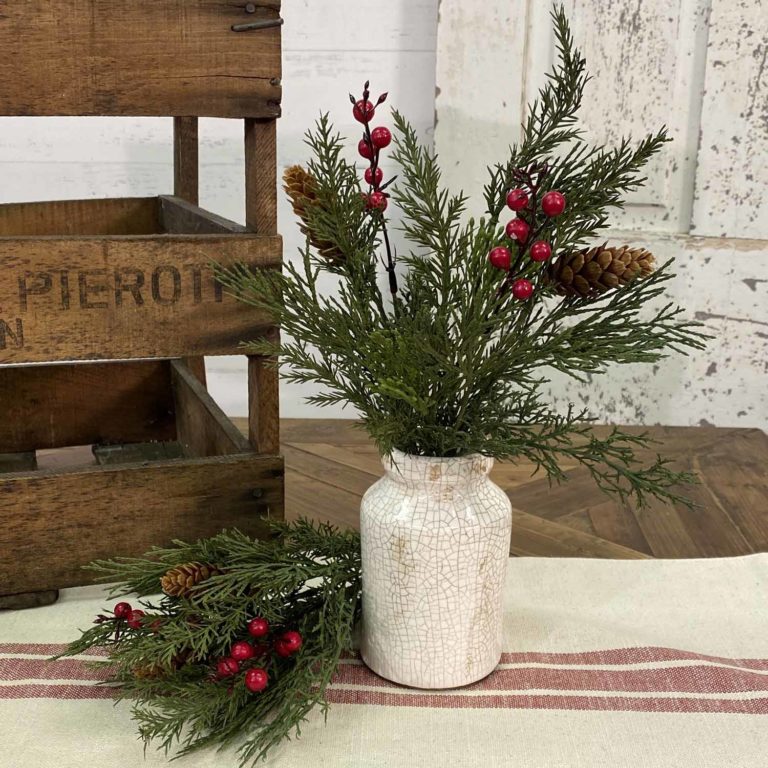 Alpine Cedar w/ Berries Pick - Piper Classics