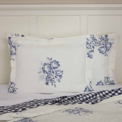 lydia blue sham farmhouse pillow cover