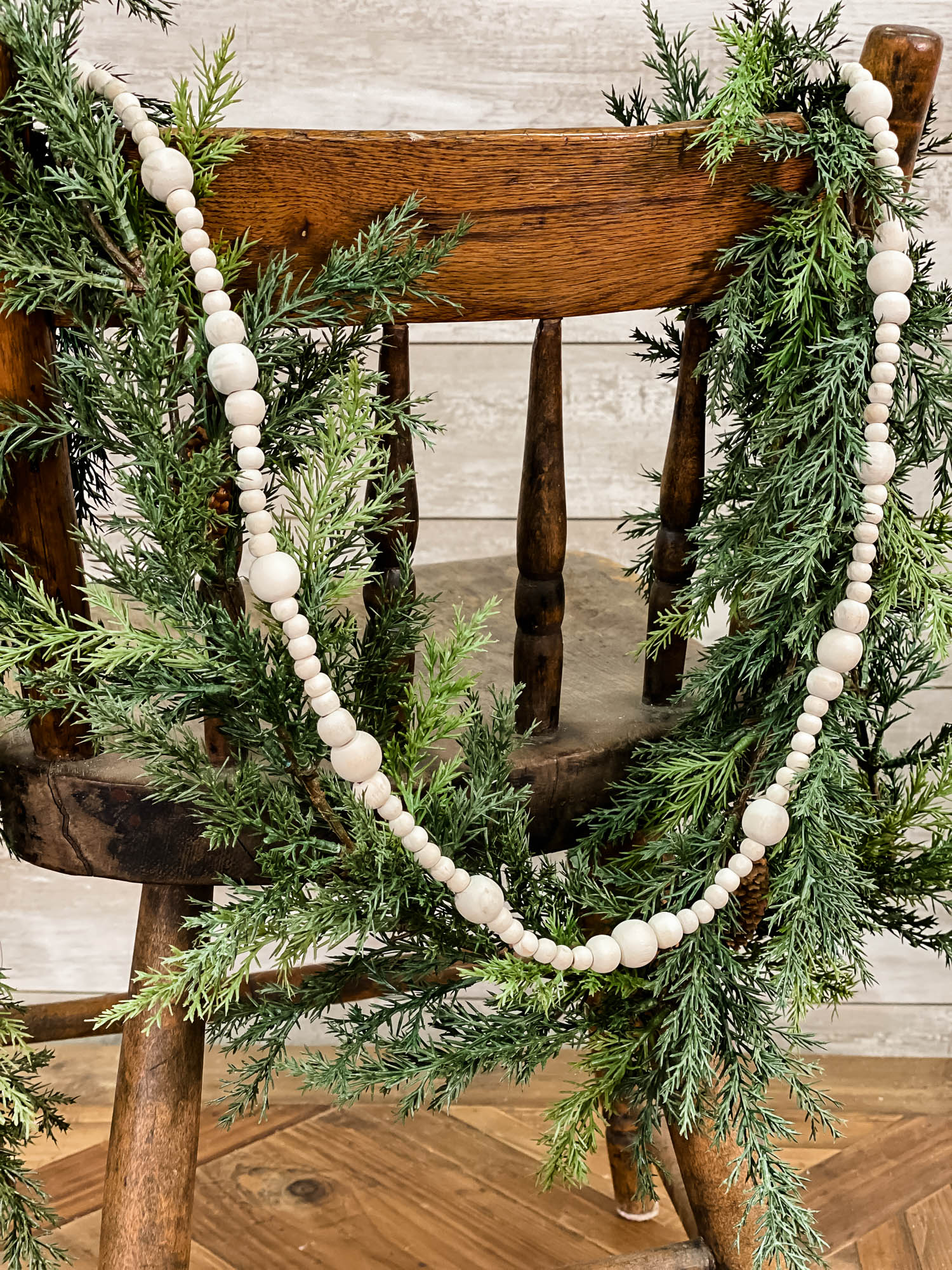 The Galey Garland - oversized natural wood bead garland