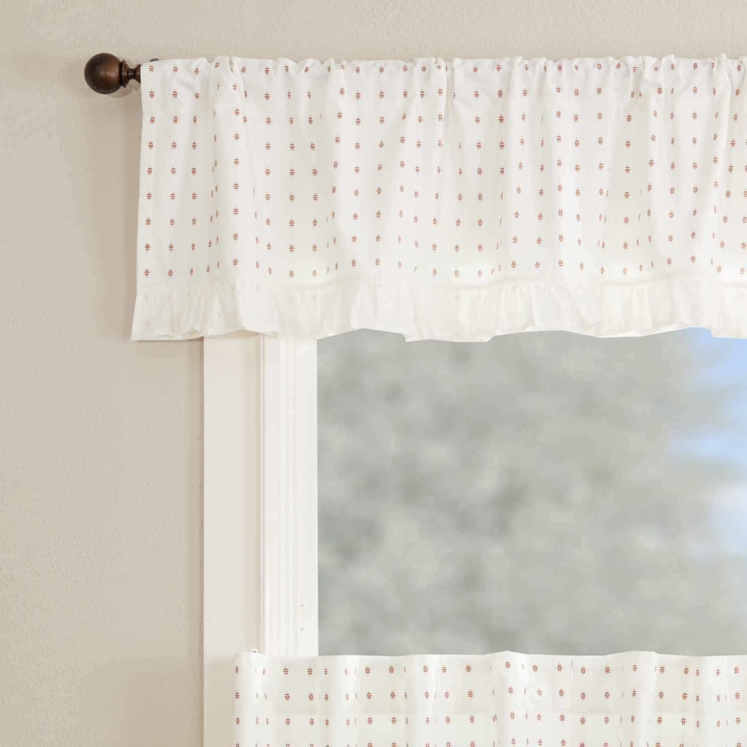 abigail ruffled valance farmhouse window topper