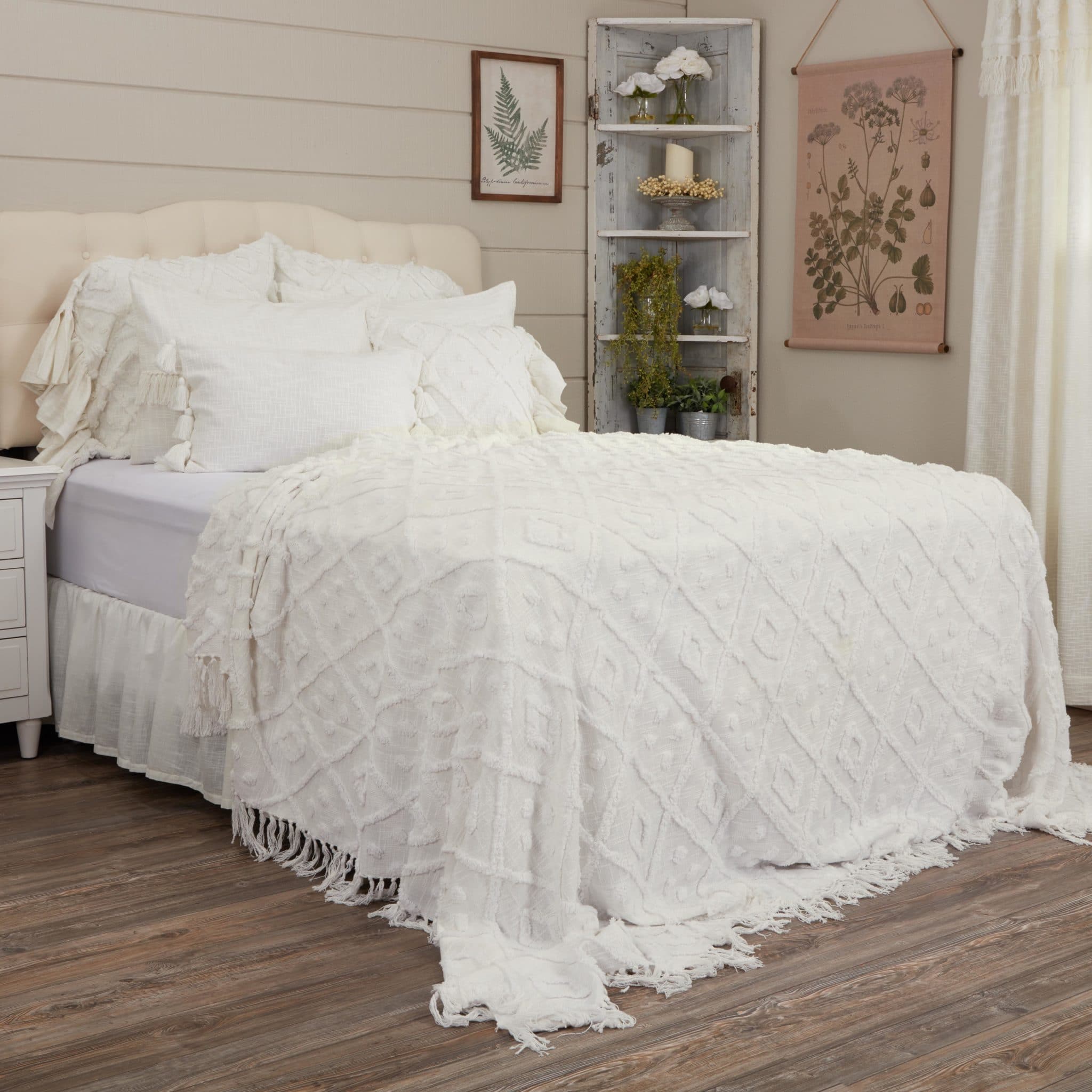 cal king white bedspread