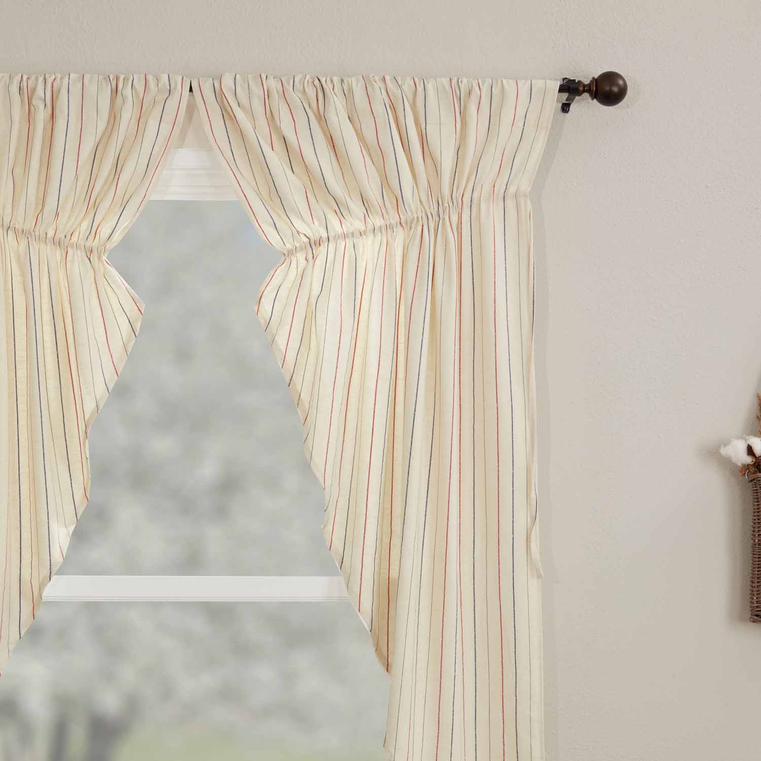 Betsy Stripe Prairie Curtain - Set/2 - Image 2