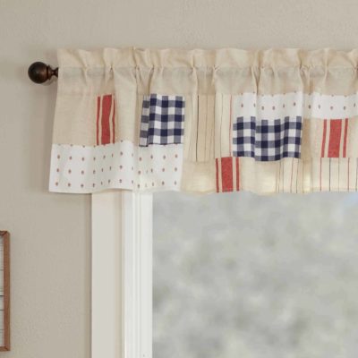 betsy patchwork valance farmhouse window topper