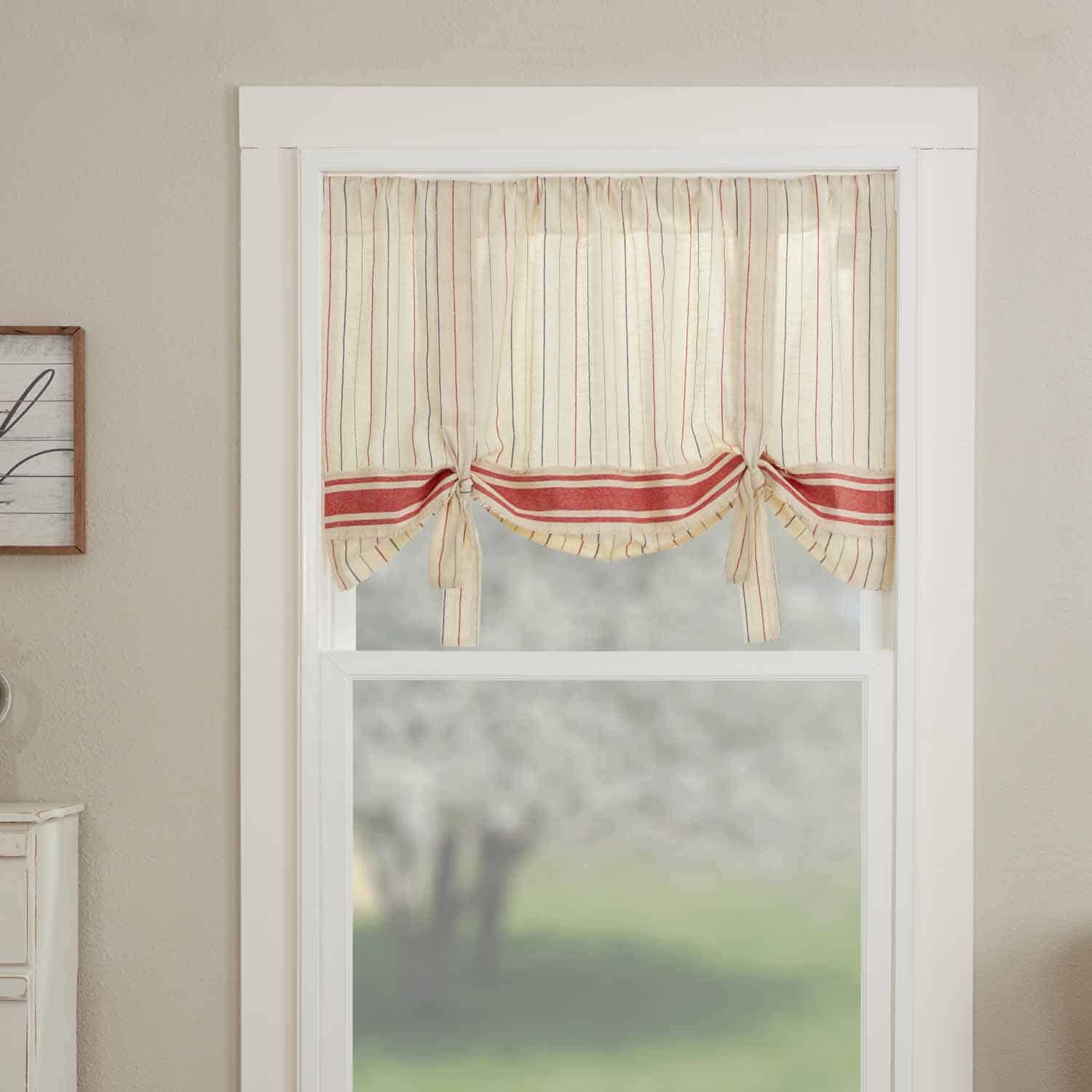 betsy stripe roman valance farmhouse window topper