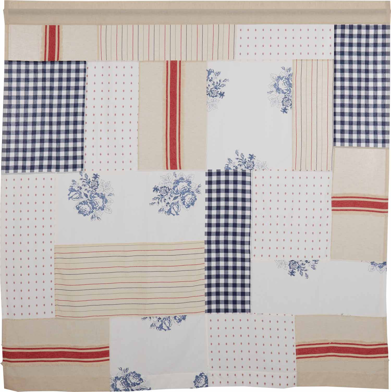 Betsy Patchwork Shower Curtain - Image 3