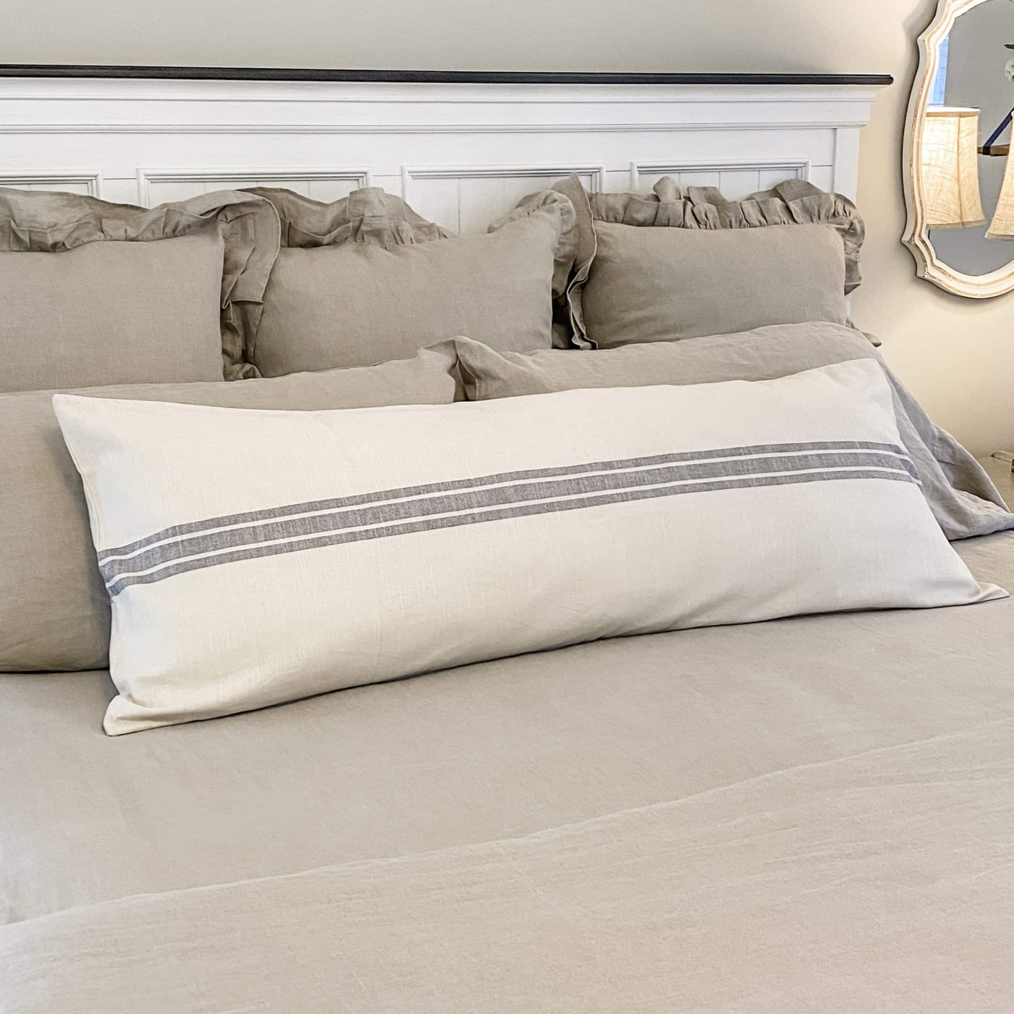 Market Place Gray Body Pillow Cover - Image 2