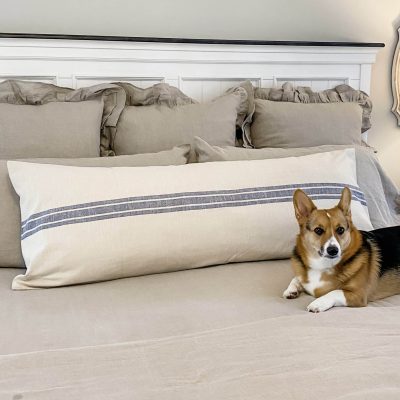 Market Place Blue Body Pillow Cover