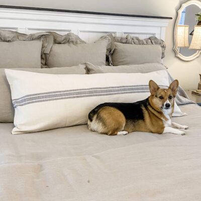 Market Place Gray Body Pillow Cover