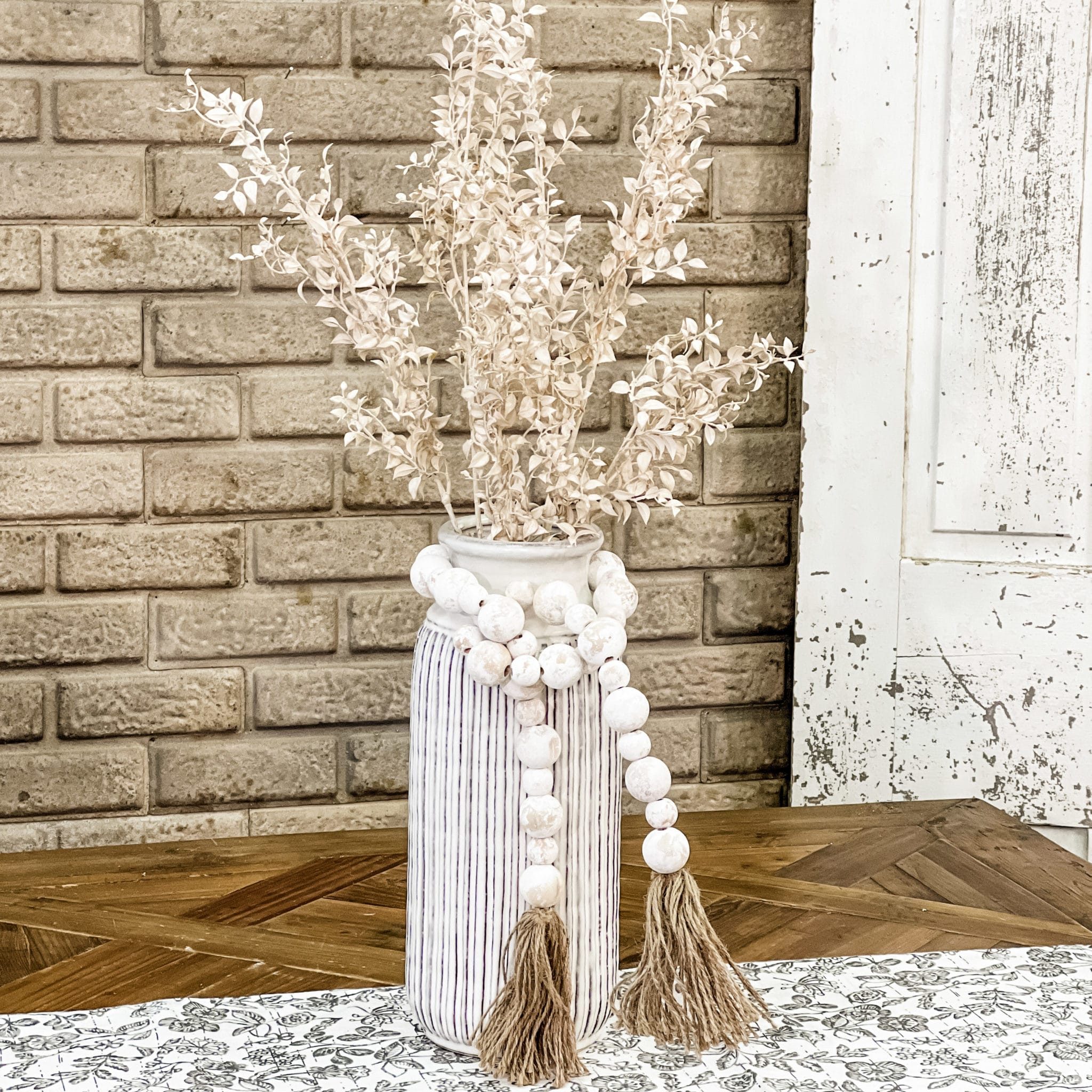 Bleached creamy stems with multiple micro leaves