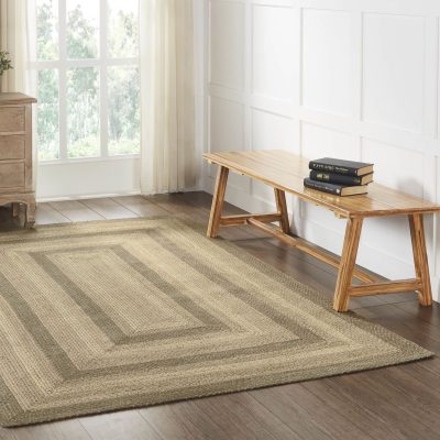 Cobblestone Jute Rugs With Pad