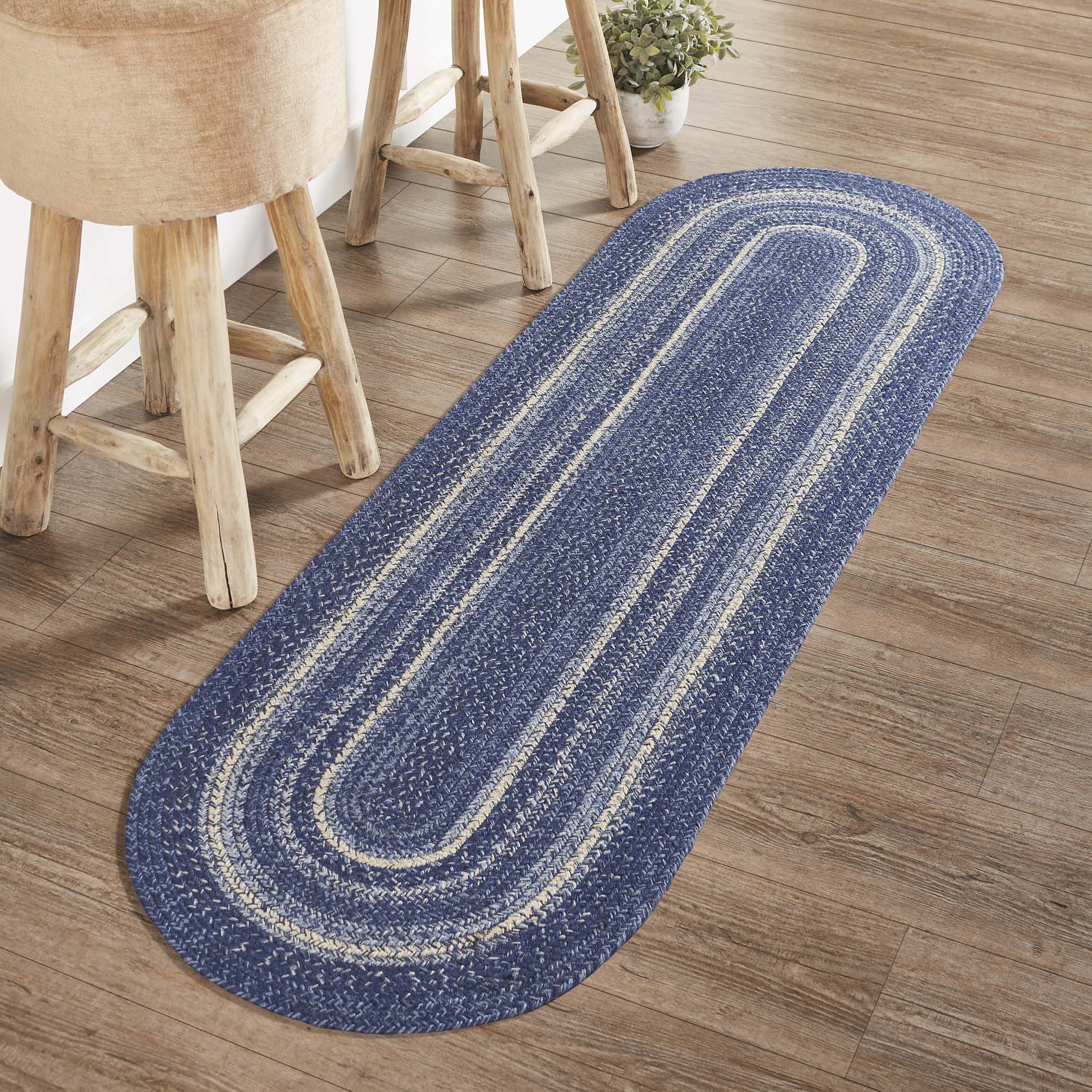 Great Falls Blue Jute Rugs With Pad - Image 14