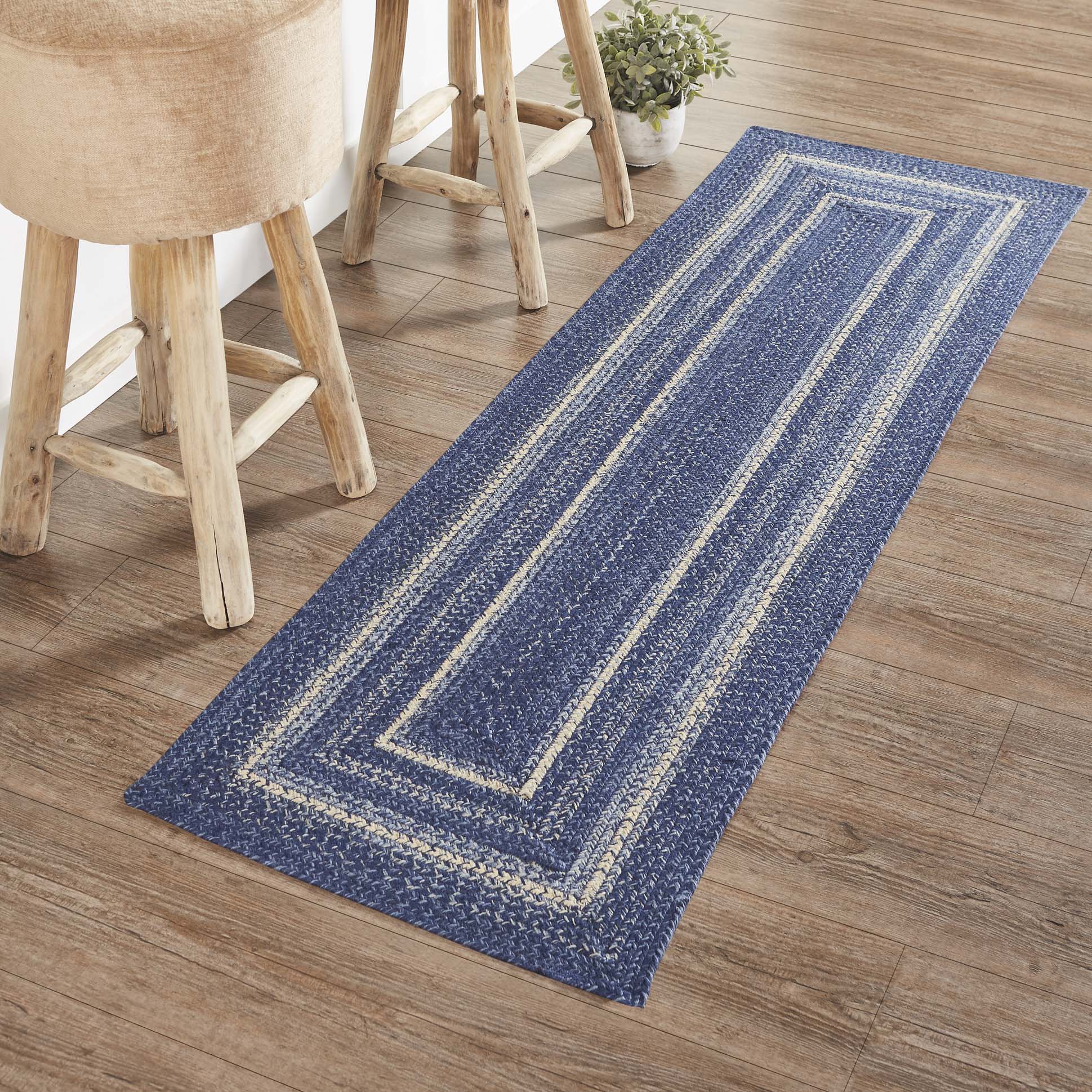 Great Falls Blue Jute Rugs With Pad - Image 13