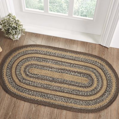 Espresso Jute Rugs With Pad