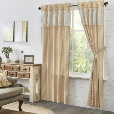 camilia ruffled panel set of two farmhouse drapes
