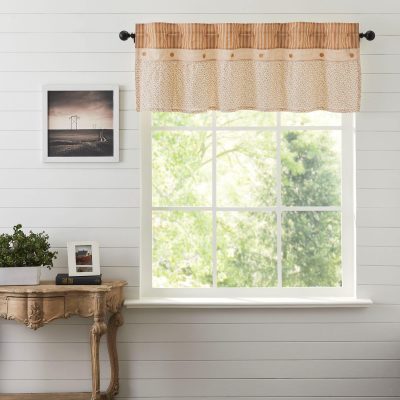 camilia ruffled valance 60" farmhouse window topper