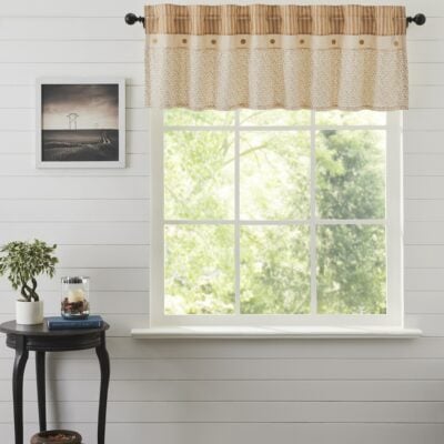 camilia ruffled valance 72" farmhouse window topper