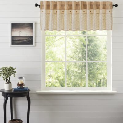 camilia ruffled valance 90" farmhouse window topper