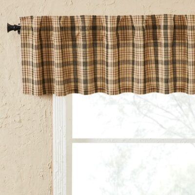 cider mill plaid valance 90" farmhouse window topper