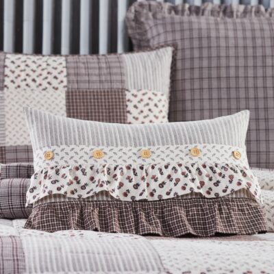florette ruffled 14" x 22" filled pillow farmhouse pillow