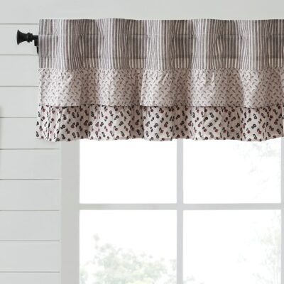 florette ruffled valance 72" farmhouse window topper