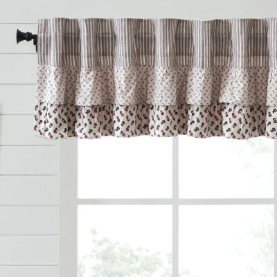 florette ruffled valance 90" farmhouse window topper