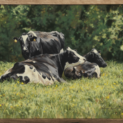 The Beautiful Cow Wooden Sign