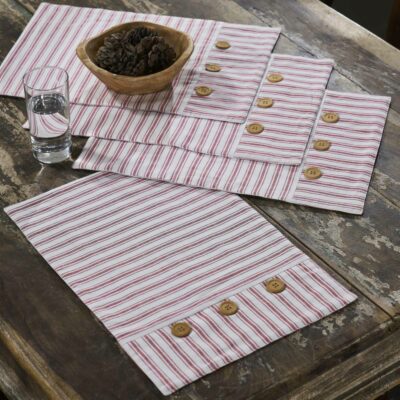 Timeless Ticking Red Placemat, Set/4