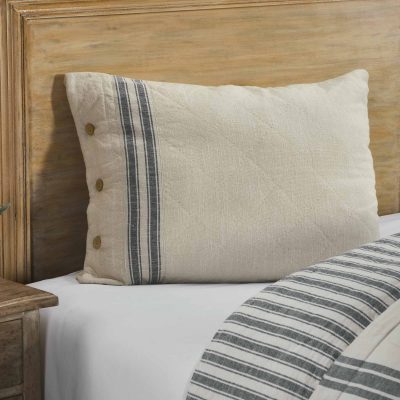market place gray sham farmhouse pillow cover