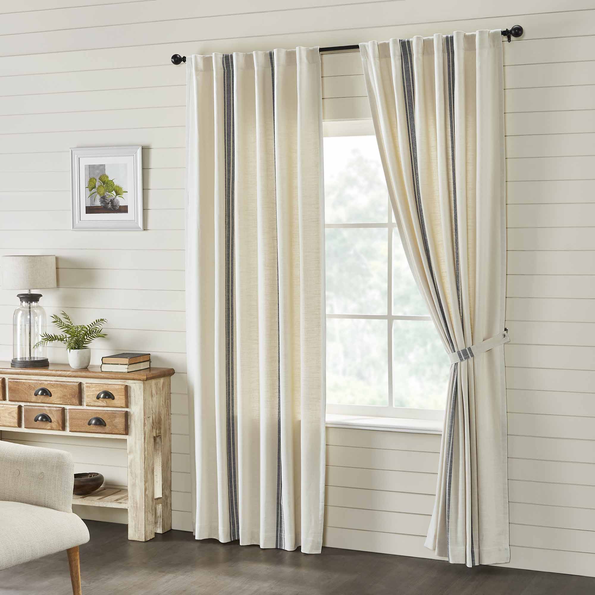 Market Place Blue Grain Sack Stripe Panels – Set/2 - Image 9