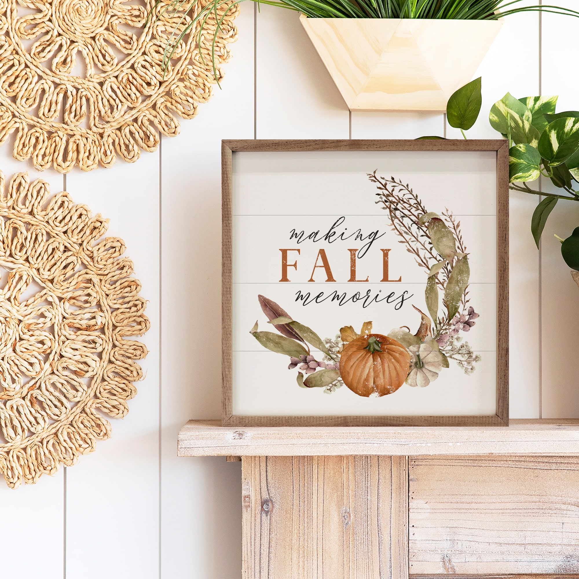 Making Fall Memories White Wooden Sign - Image 3