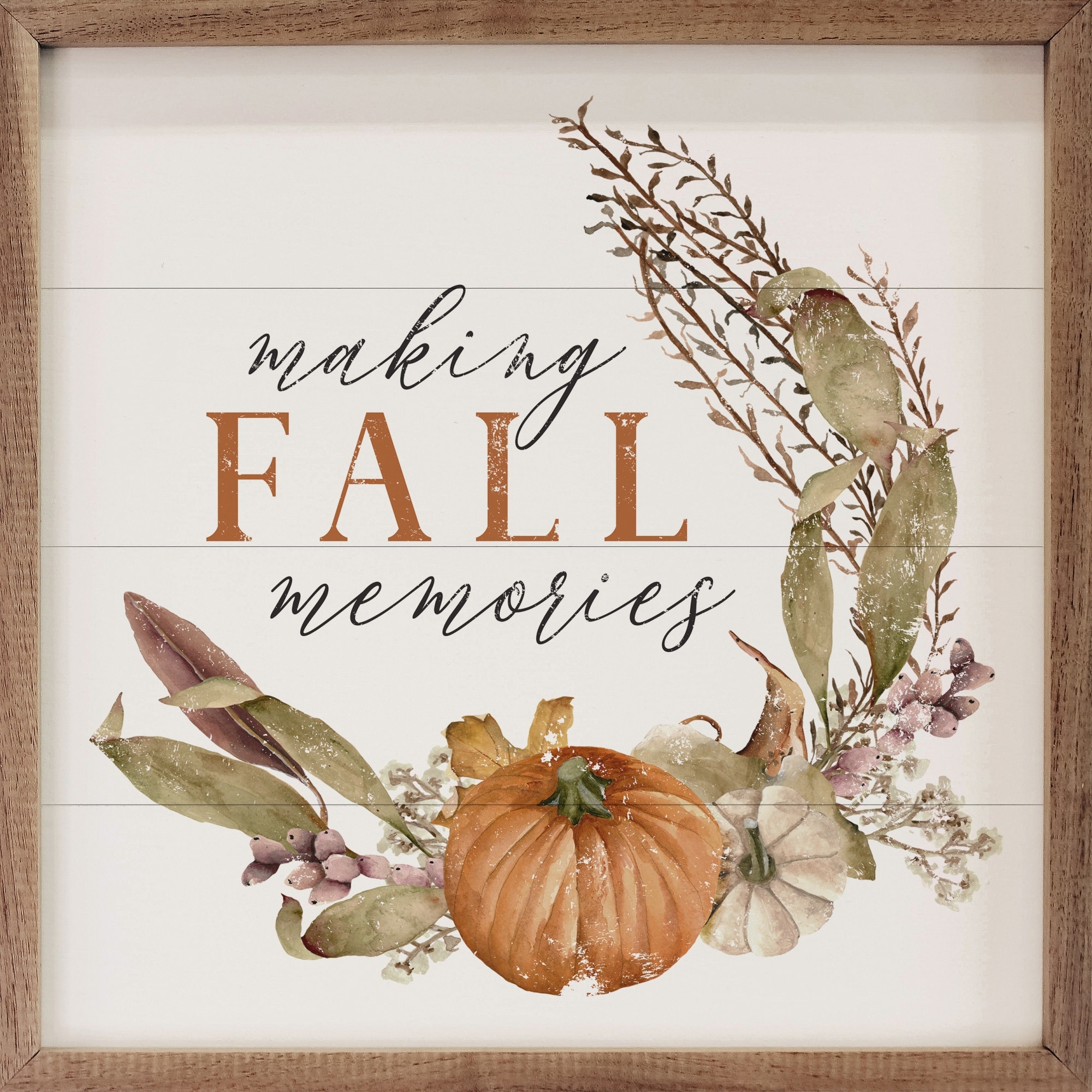 Making Fall Memories White Wooden Sign