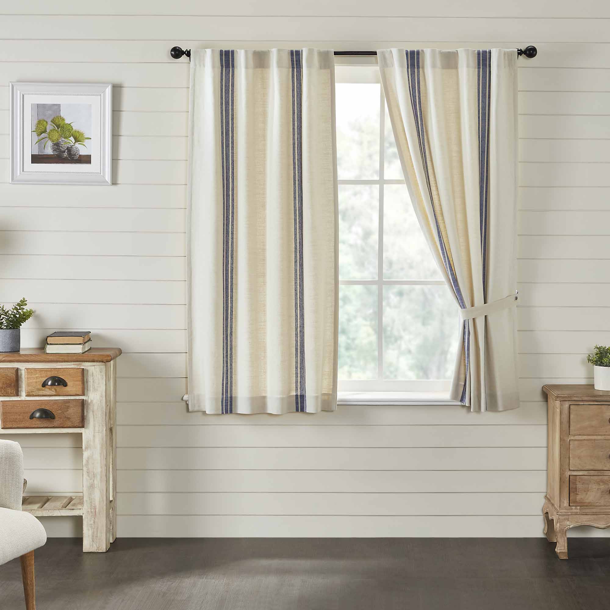 Market Place Blue Grain Sack Stripe Panels – Set/2 - Image 7