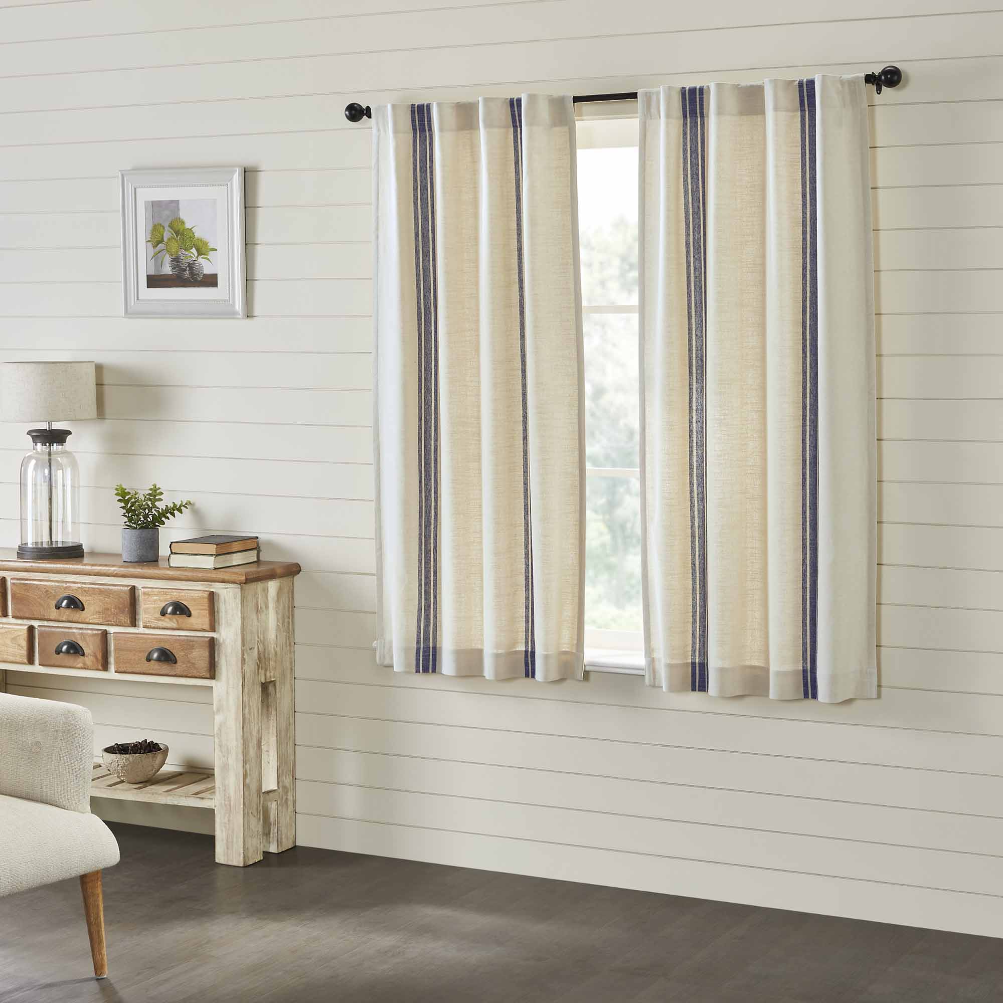 Market Place Blue Grain Sack Stripe Panels – Set/2 - Image 5