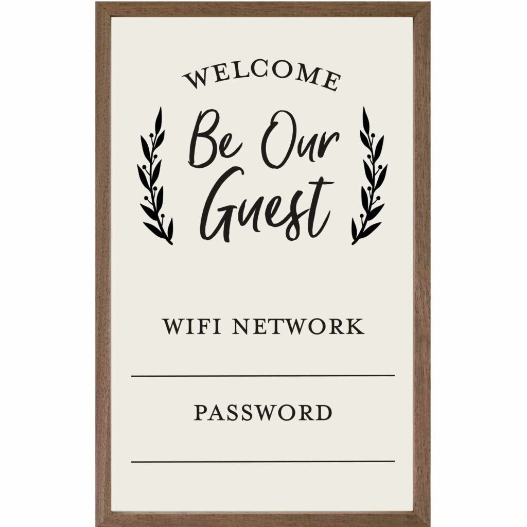 Welcome Be Our Guest Wifi Password Whiteboard - Piper Classics