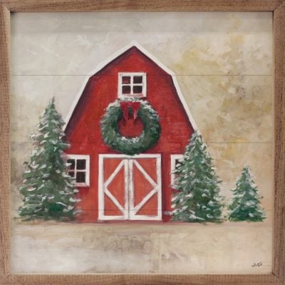 December Barn Wooden Sign