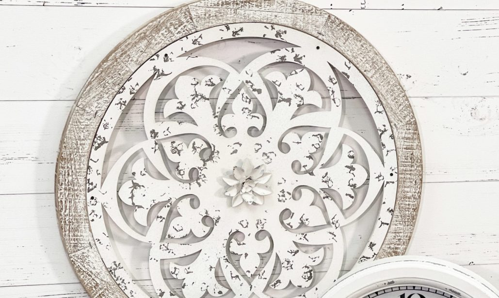 fleur de lis boho round frame