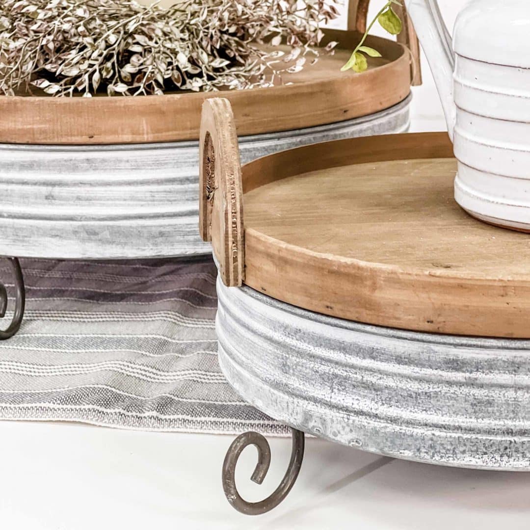 Round Wood Riser Trays - Piper Classics