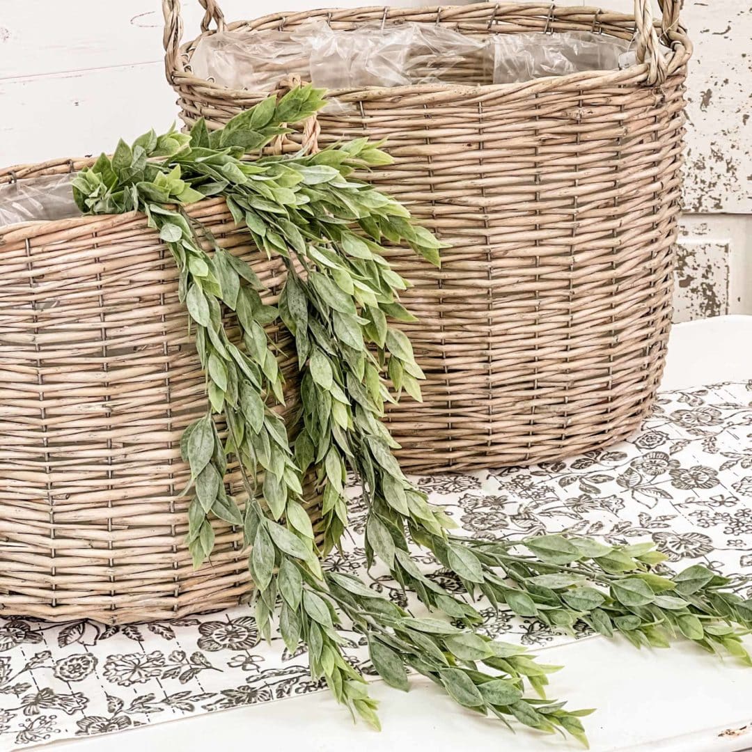 Woven Basket Planters Set/2 Piper Classics