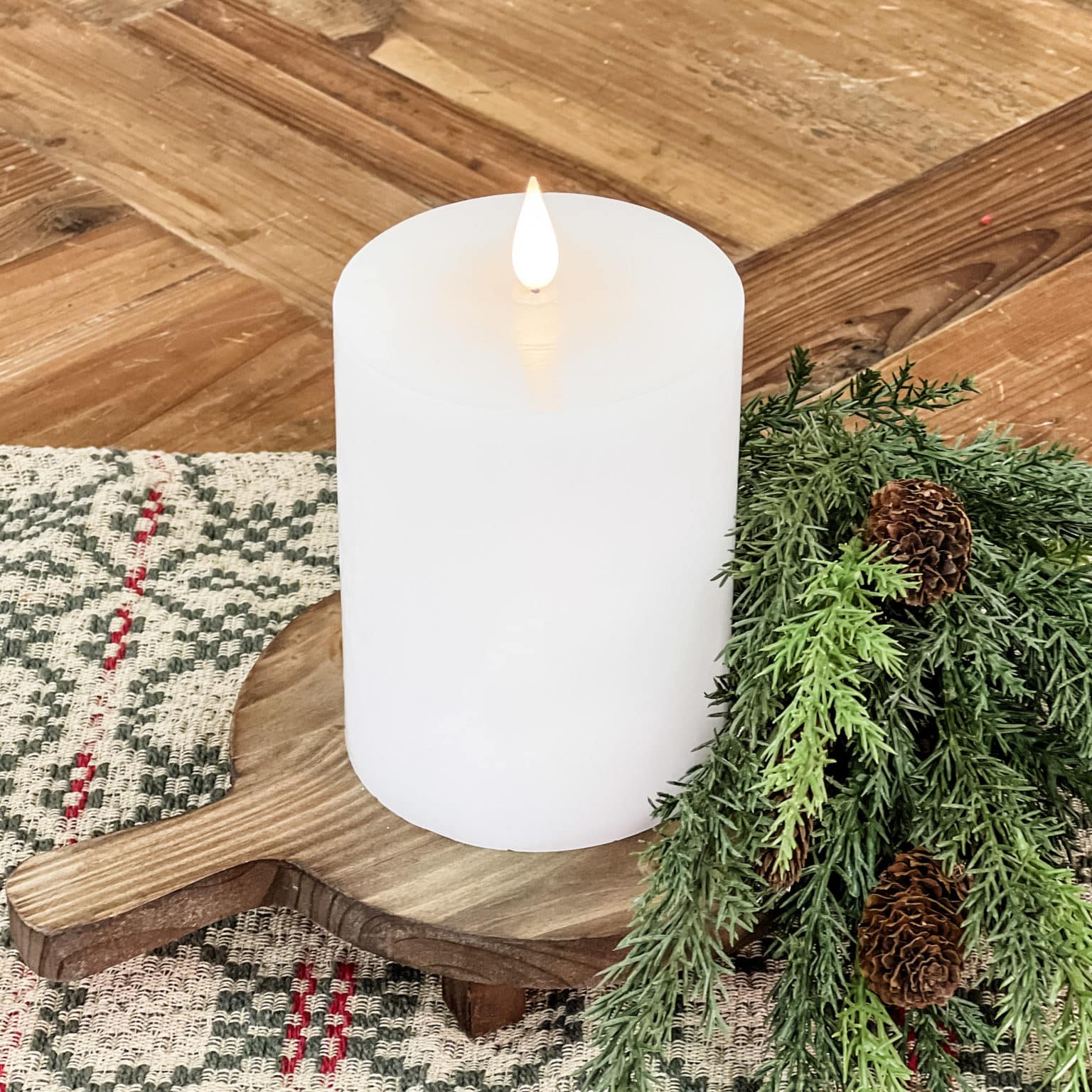 White LED Pillar Candle - Piper Classics