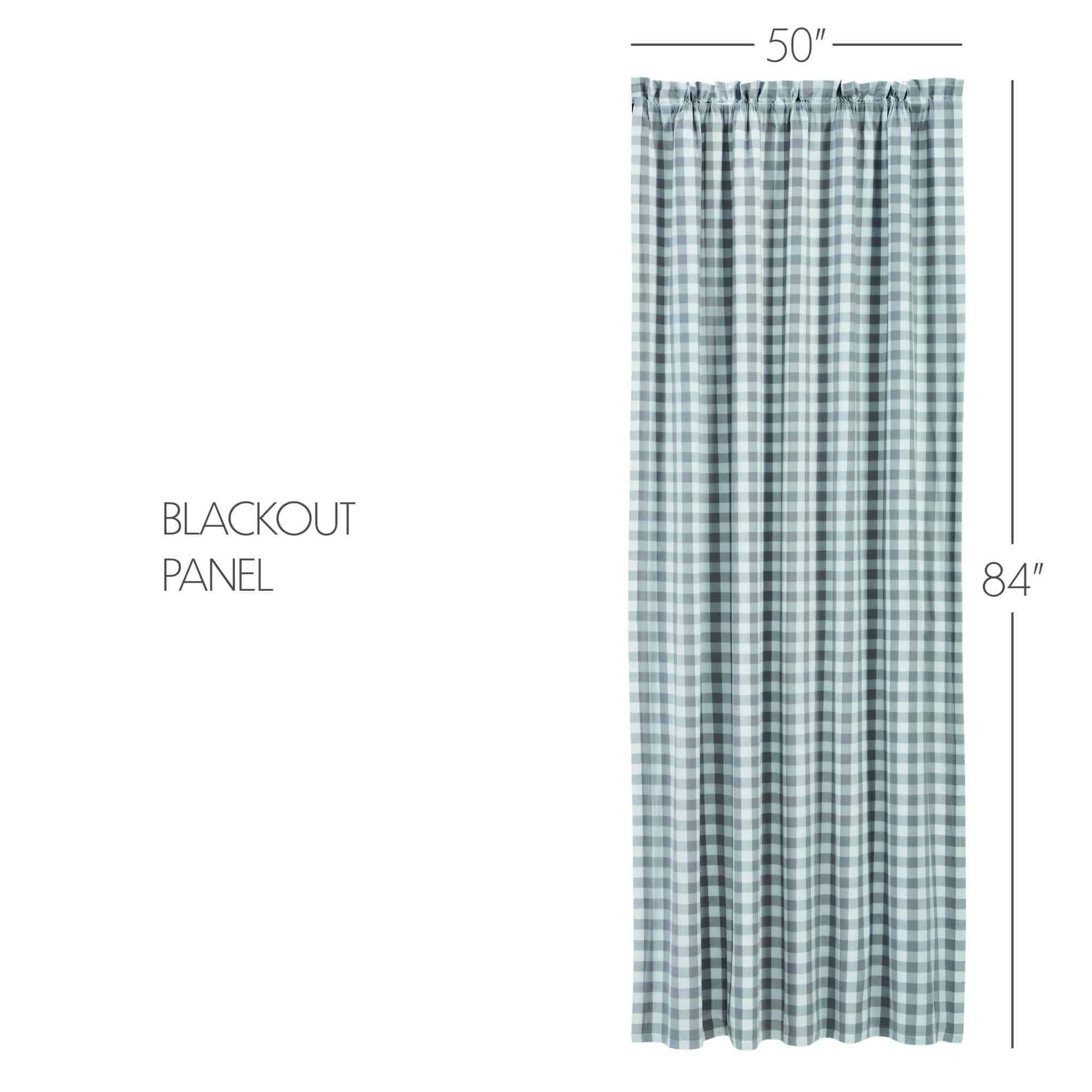 Blackout Annie Buffalo Check Gray Panel - 84" - Image 8