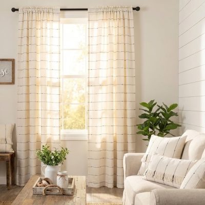 Farmcloth Stripe Drapes - Set/2