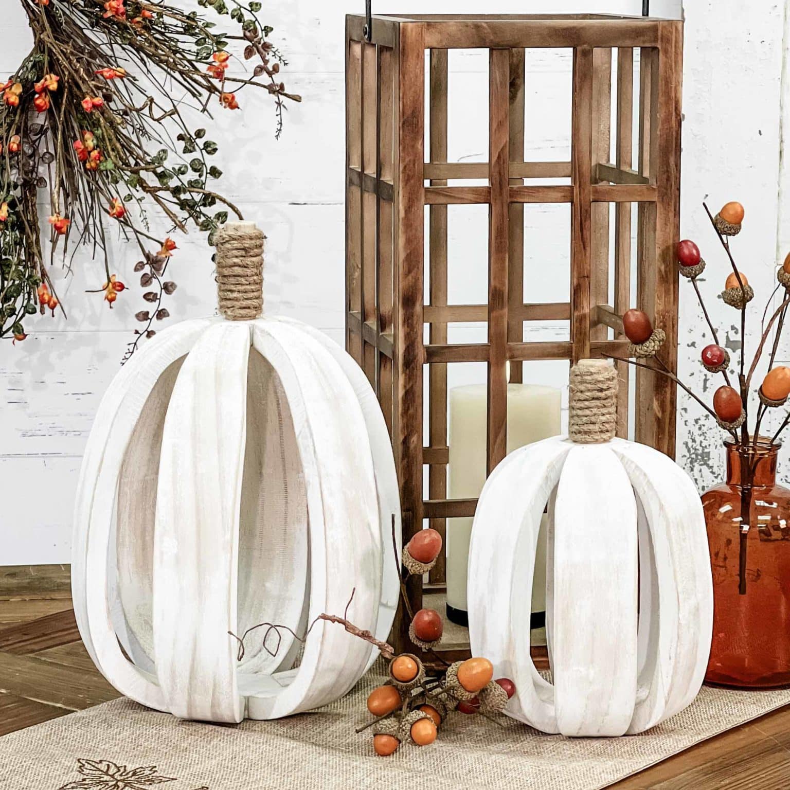 White Wood Rib Pumpkin - Small - Piper Classics